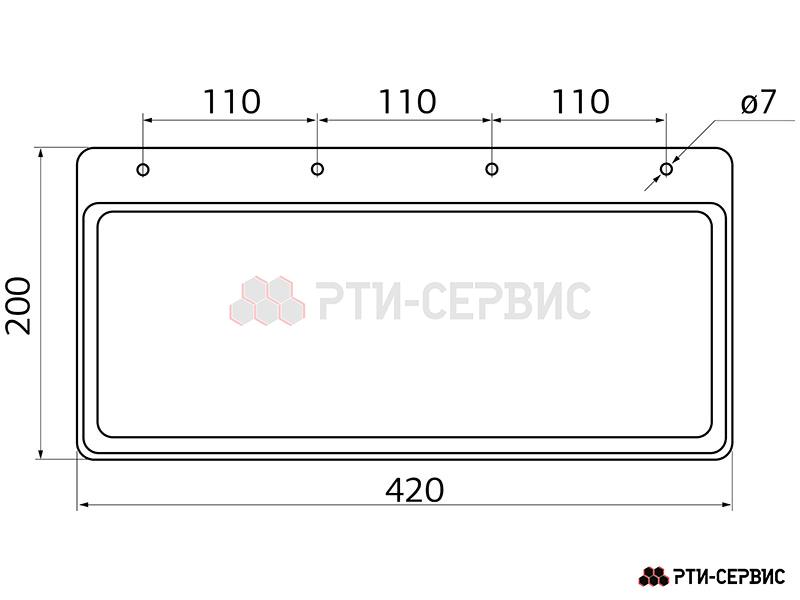 Брызговик 420х200 мм Isuzu - фото 2