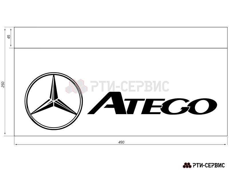 Брызговик 490х250 мм Mercedes (эконом) Atego - фото 2