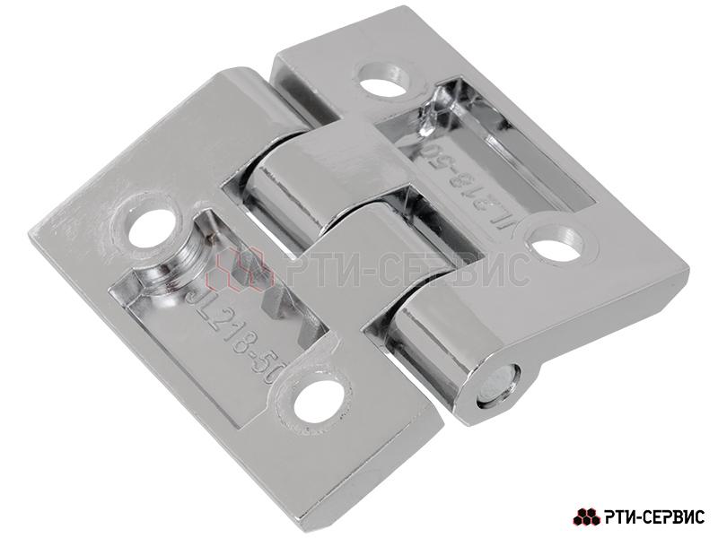 Петля накладная листовая 50х50 мм (Ø6 4 отверстия) металлическая, хром - фото 4