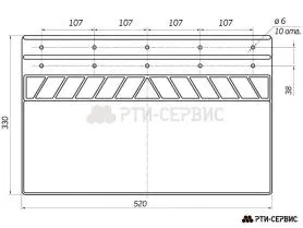 Брызговик 520х330 мм MAN (лого) - фото 2