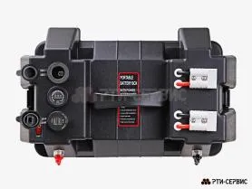 Бокс для аккумулятора с разъёмами 12V (прикуриватель), 2 USB (4.8A), 2шт Андерсона + вольтметр 12В