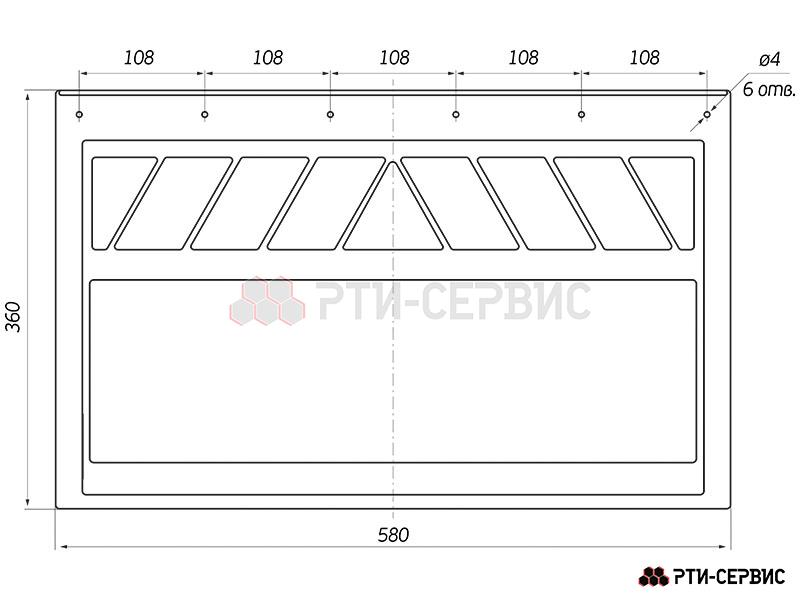 Брызговик для тягача 580х360 мм Freightliner - фото 2